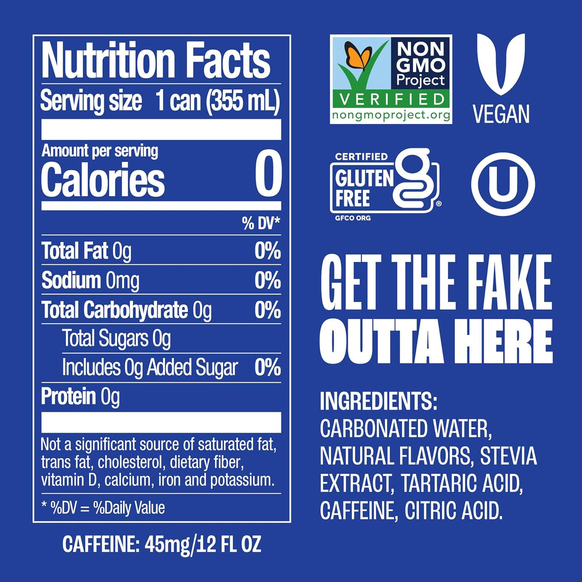 Zero calorie Zevia cola soda pack