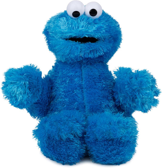 Blue Cookie Monster Muppet plush with googly eyes