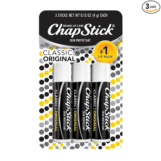 ChapStick Classic Original Lip Balm 3 pack tubes