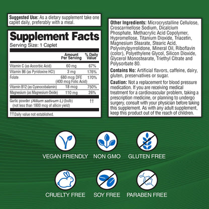Garlique garlic extract caplets daily supplement