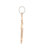 14 kt gold cross pendant with 18-inch cable chain