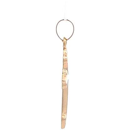 14 kt gold cross pendant with 18-inch cable chain
