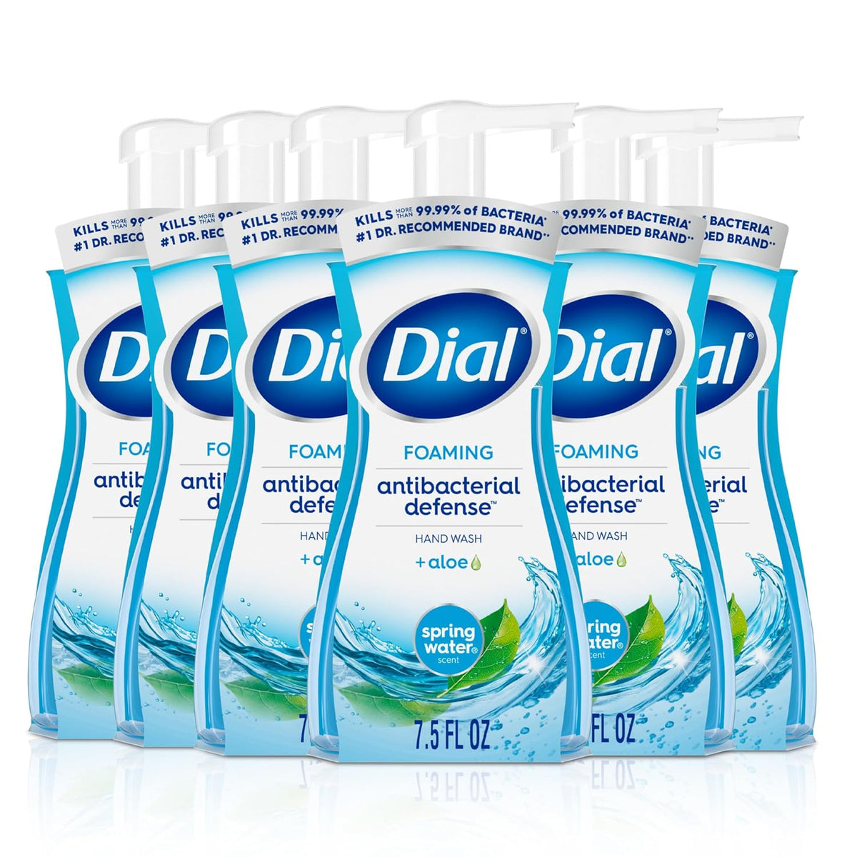 Dial Spring Water foaming hand soap bottles