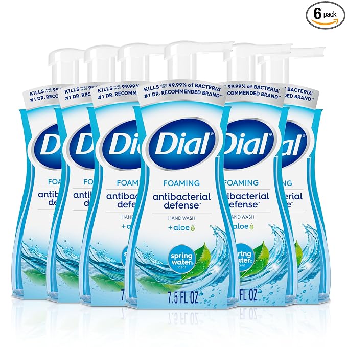 Dial Antibacterial Foaming Hand Soap Spring Water 6-pack