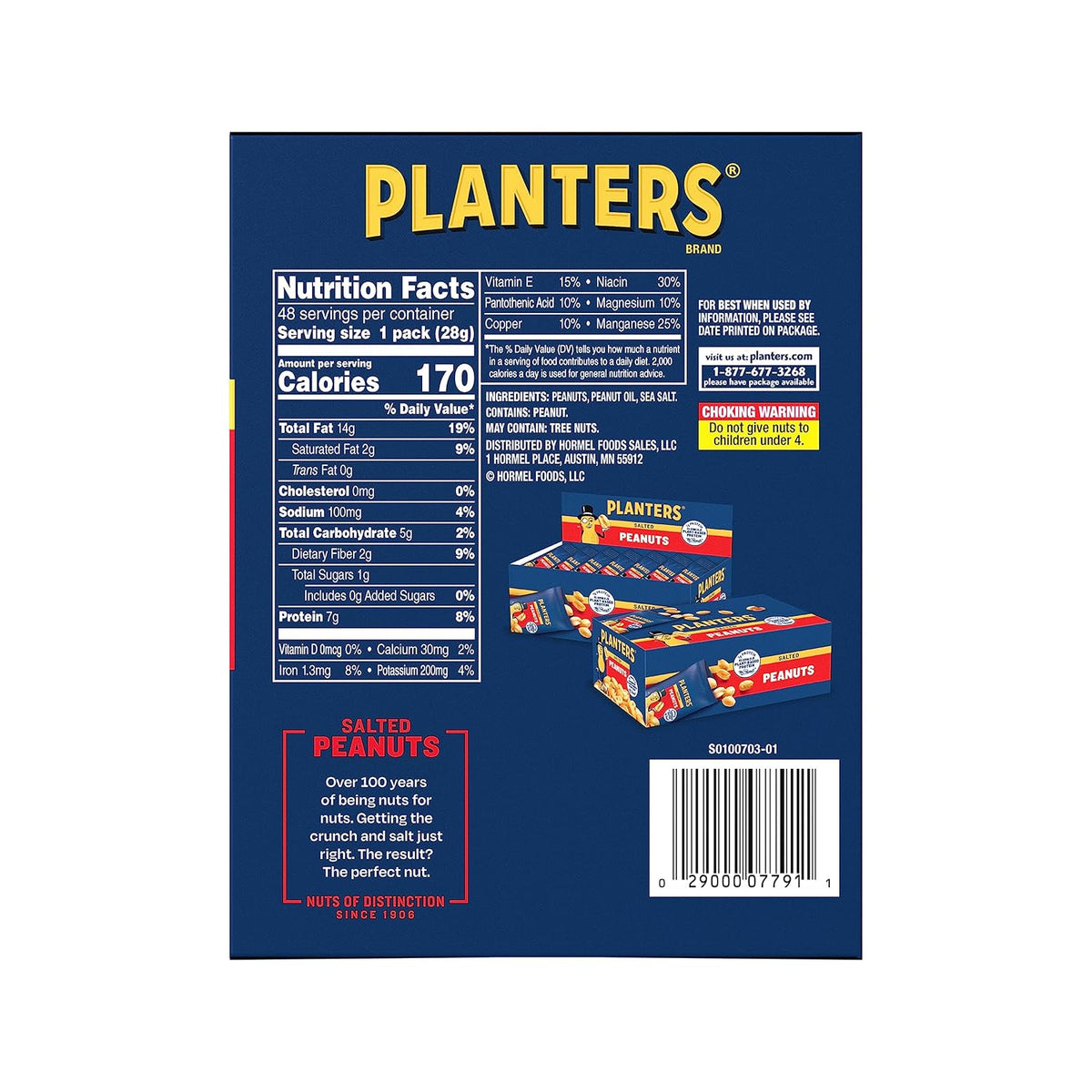PLANTERS roasted salted peanuts with sea salt