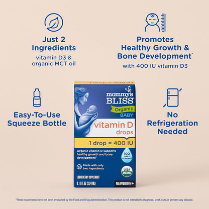Compact 0.11 fl oz baby Vitamin D drops