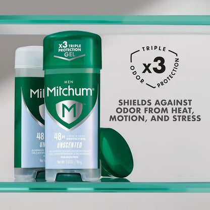Unscented Mitchum men’s antiperspirant deodorant duo
