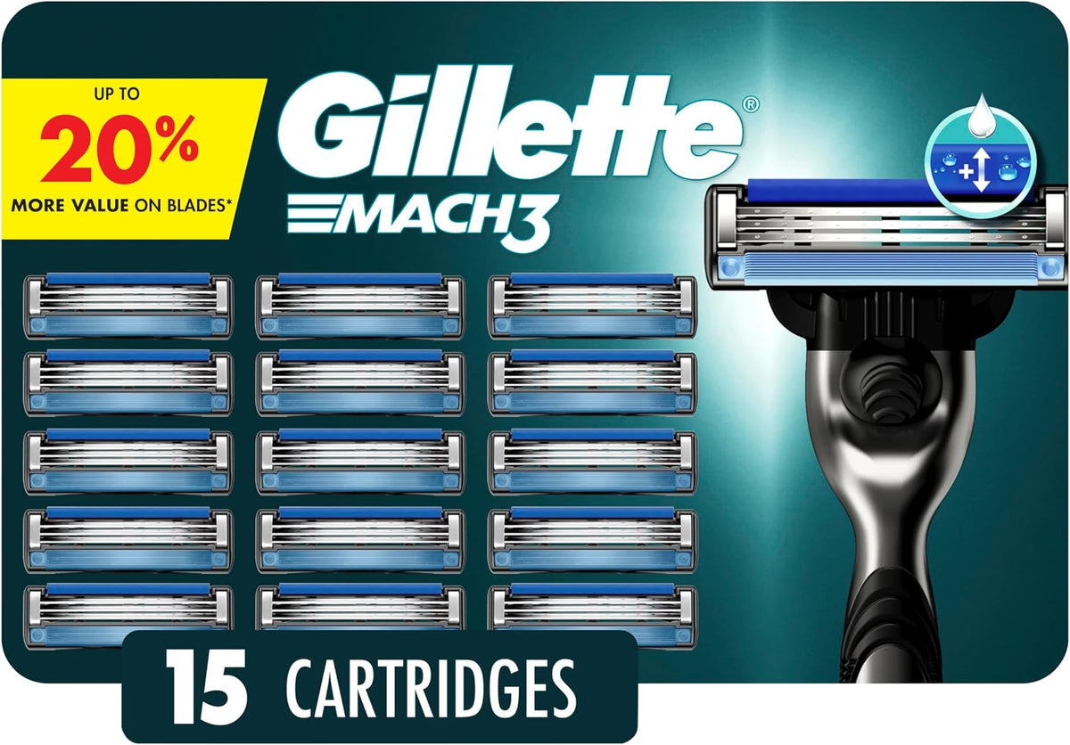 Gillette Mach3 cartridge refills for men's shaving