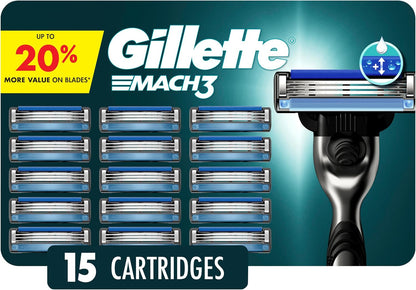 Gillette Mach3 cartridge refills for men's shaving