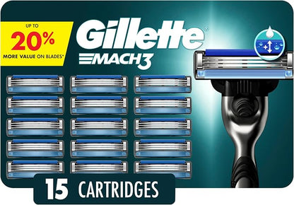 Gillette Mach3 men's razor blade refills 15 count