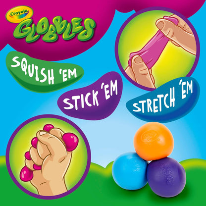 Washable Crayola Globbles sticky toy collection