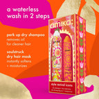 Amika gift-ready dry shampoo and spray mask set