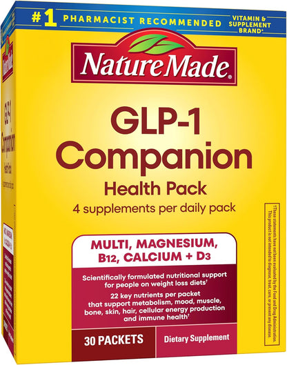 Nature Made daily GLP-1 supplement packets packaging