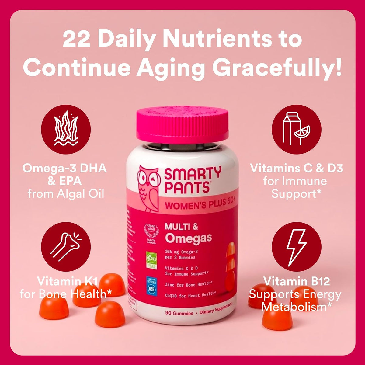 SmartyPants daily gummy vitamins for women over 50