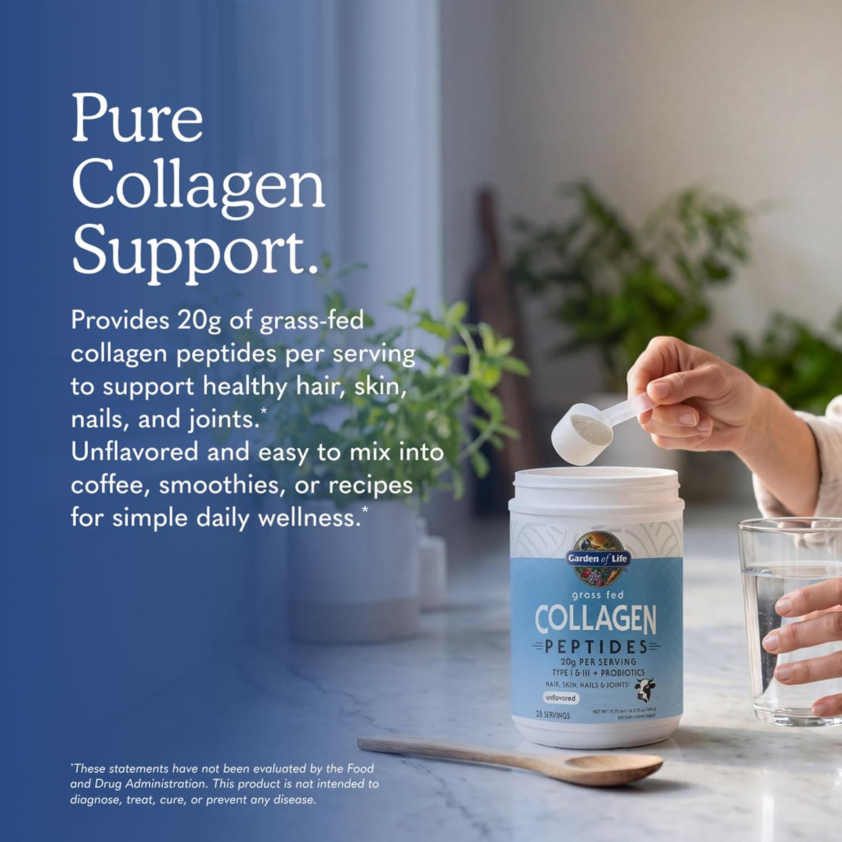 Grass fed collagen peptides with 18g protein