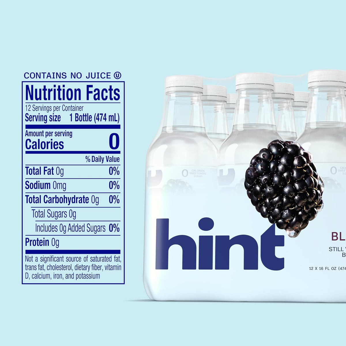 Hint zero calorie blackberry water pack