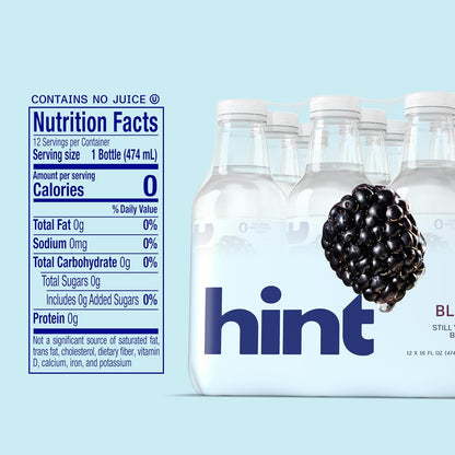 Hint zero calorie blackberry water pack