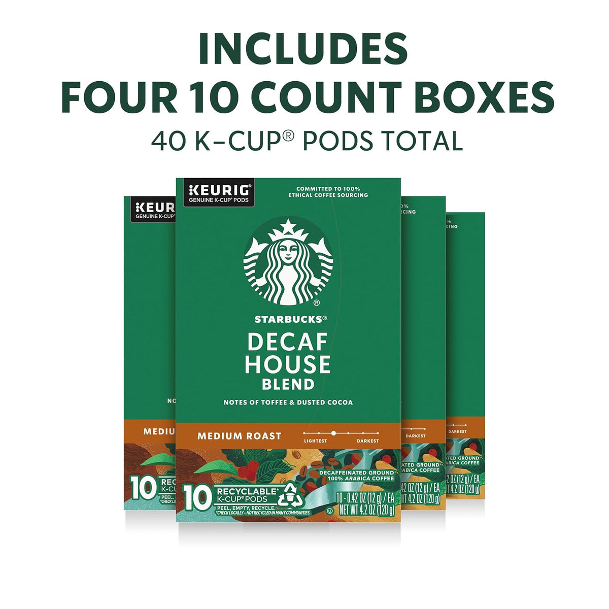 Decaf House Blend Starbucks single serve coffee pods