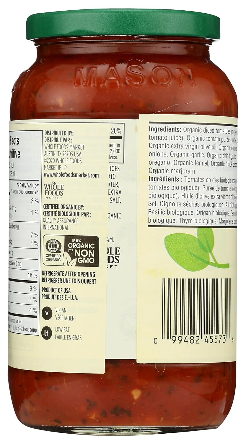 25 ounce organic herb pasta sauce pantry staple