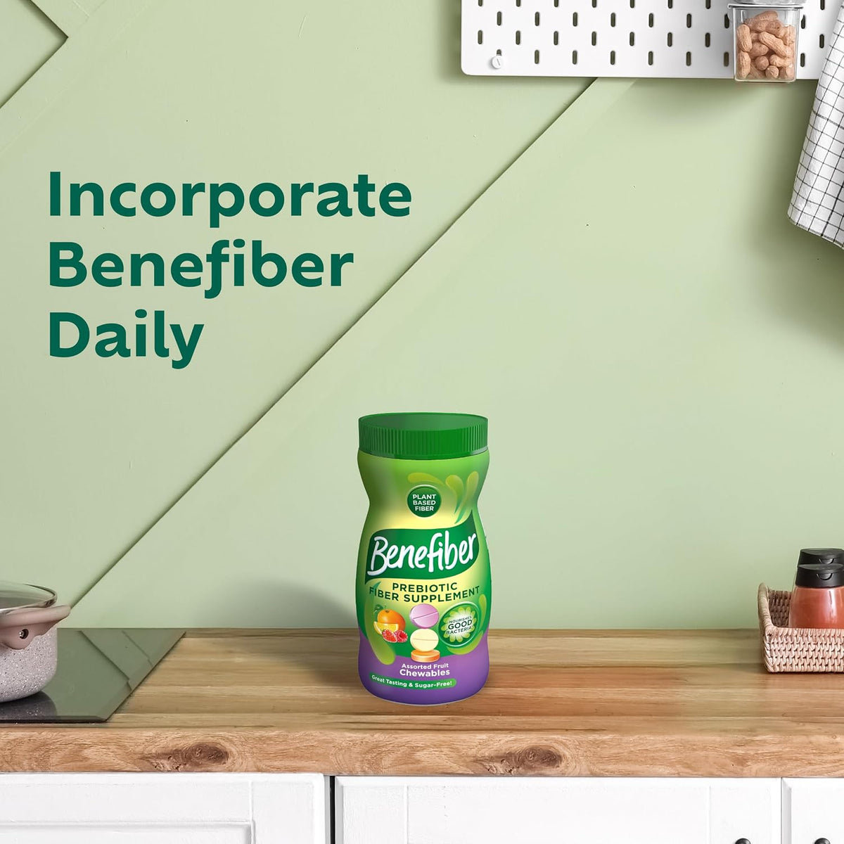 Benefiber plant-based wheat dextrin fiber tablets bottle