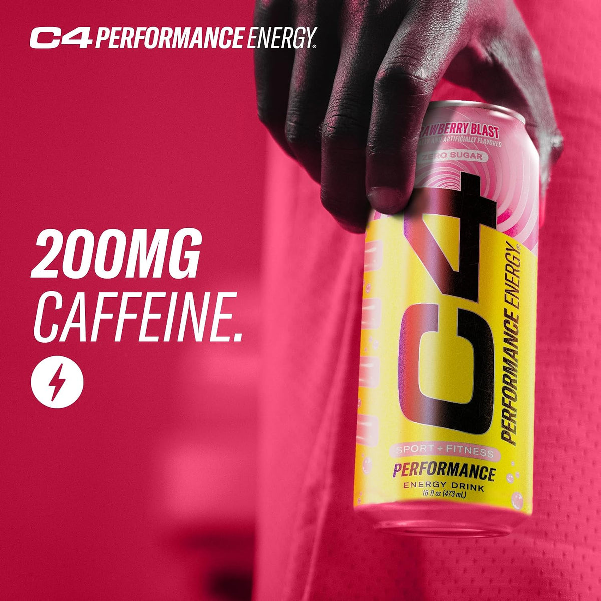 C4 energy drink cans for athletes and training