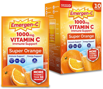 Emergen-C orange immune support powder box