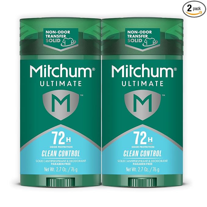 Mitchum 72H Clean Control antiperspirant deodorant 2 pack