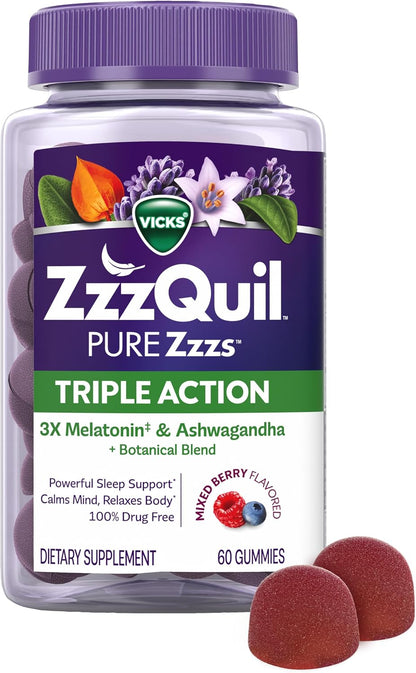 ZzzQuil melatonin 6mg sleep gummies supplement facts