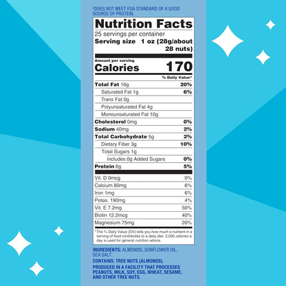 Lightly salted almonds pantry snack nuts 25 oz