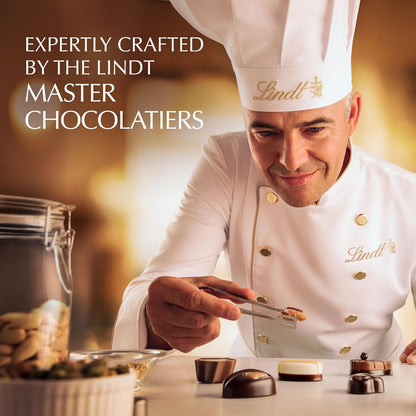 Assorted Lindt chocolate pralines in gift box