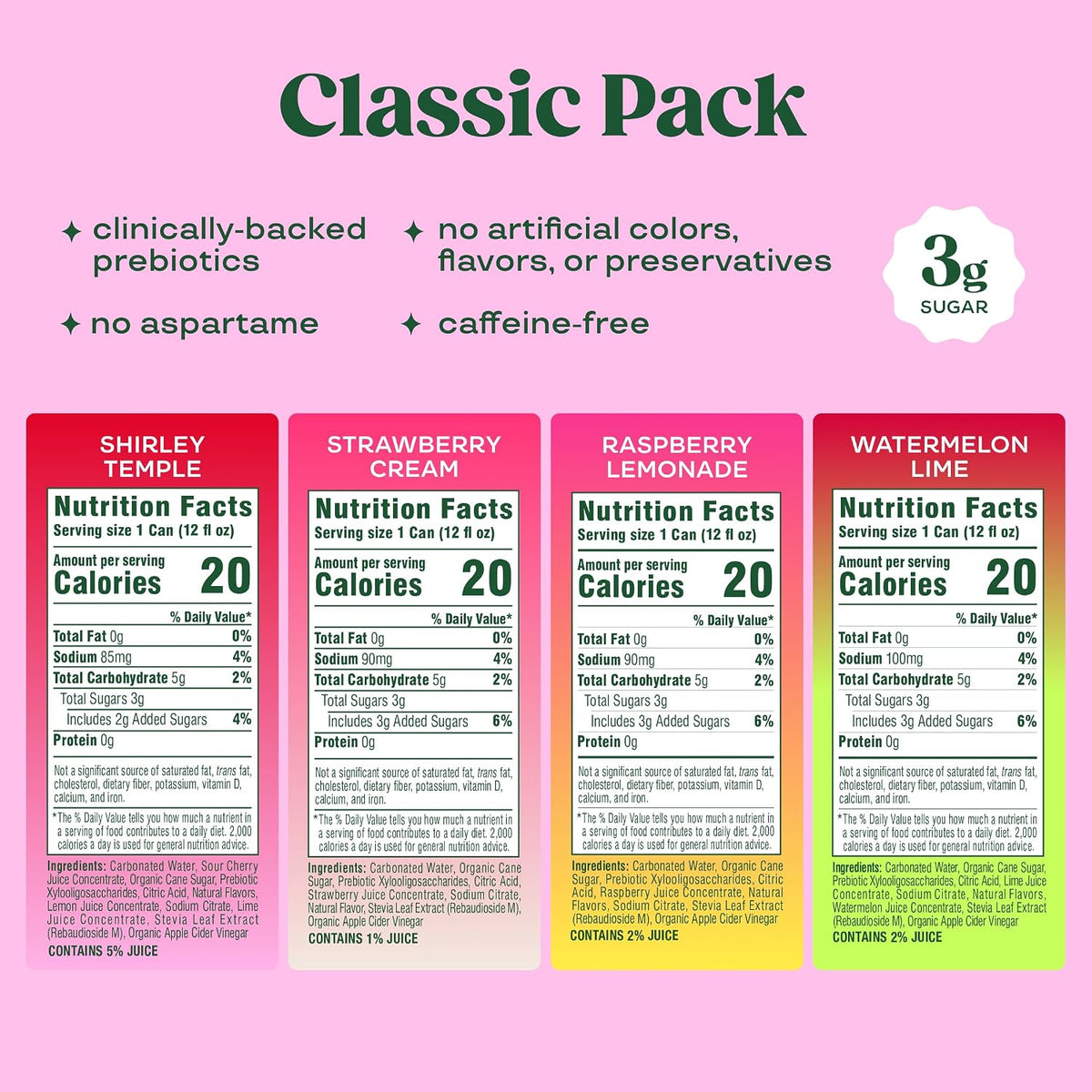 Bloom Pop variety pack prebiotic soft drinks