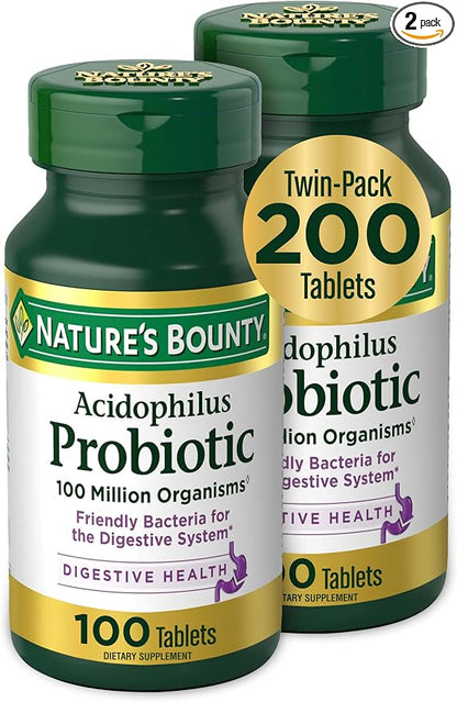 Nature's Bounty Acidophilus Probiotic supplement bottle