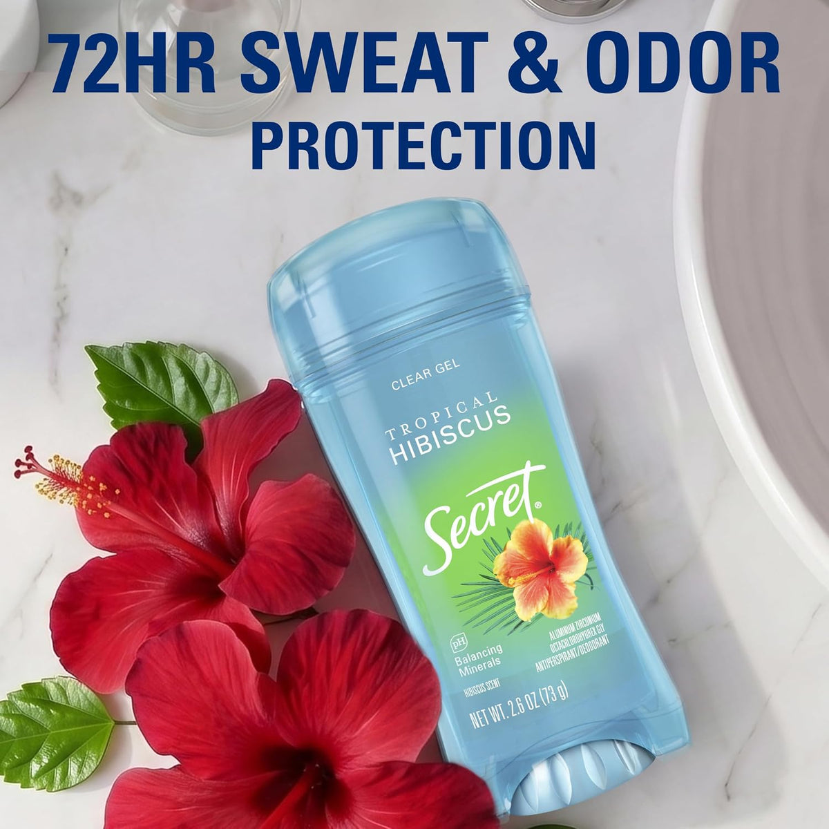 Women’s Tropical Hibiscus clear gel deodorant by Secret