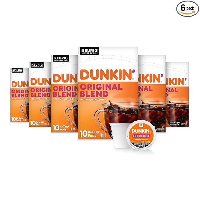 Dunkin’ Original Blend Medium Roast K-Cup Pods 60 count
