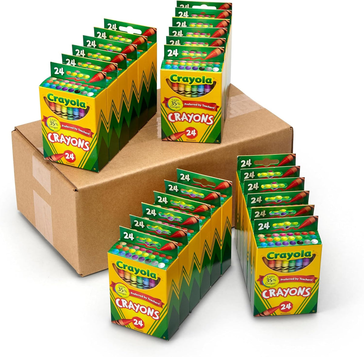 Double-wrapped Crayola crayons for kids