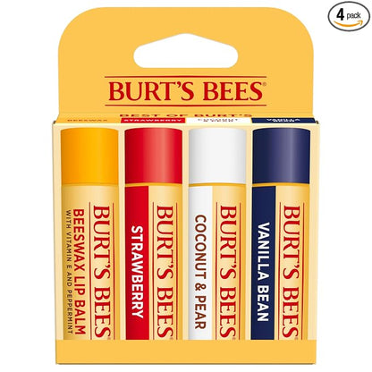 Burt's Bees Classic Flavor Pack lip balm 4 tubes