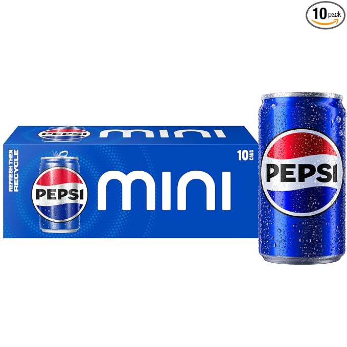 Pepsi Cola 7.5 fl oz mini cans 10 pack