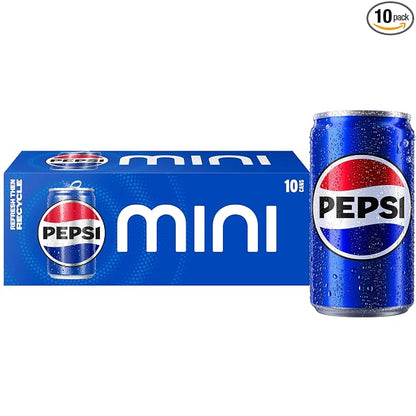 Pepsi Cola 7.5 fl oz mini cans 10 pack