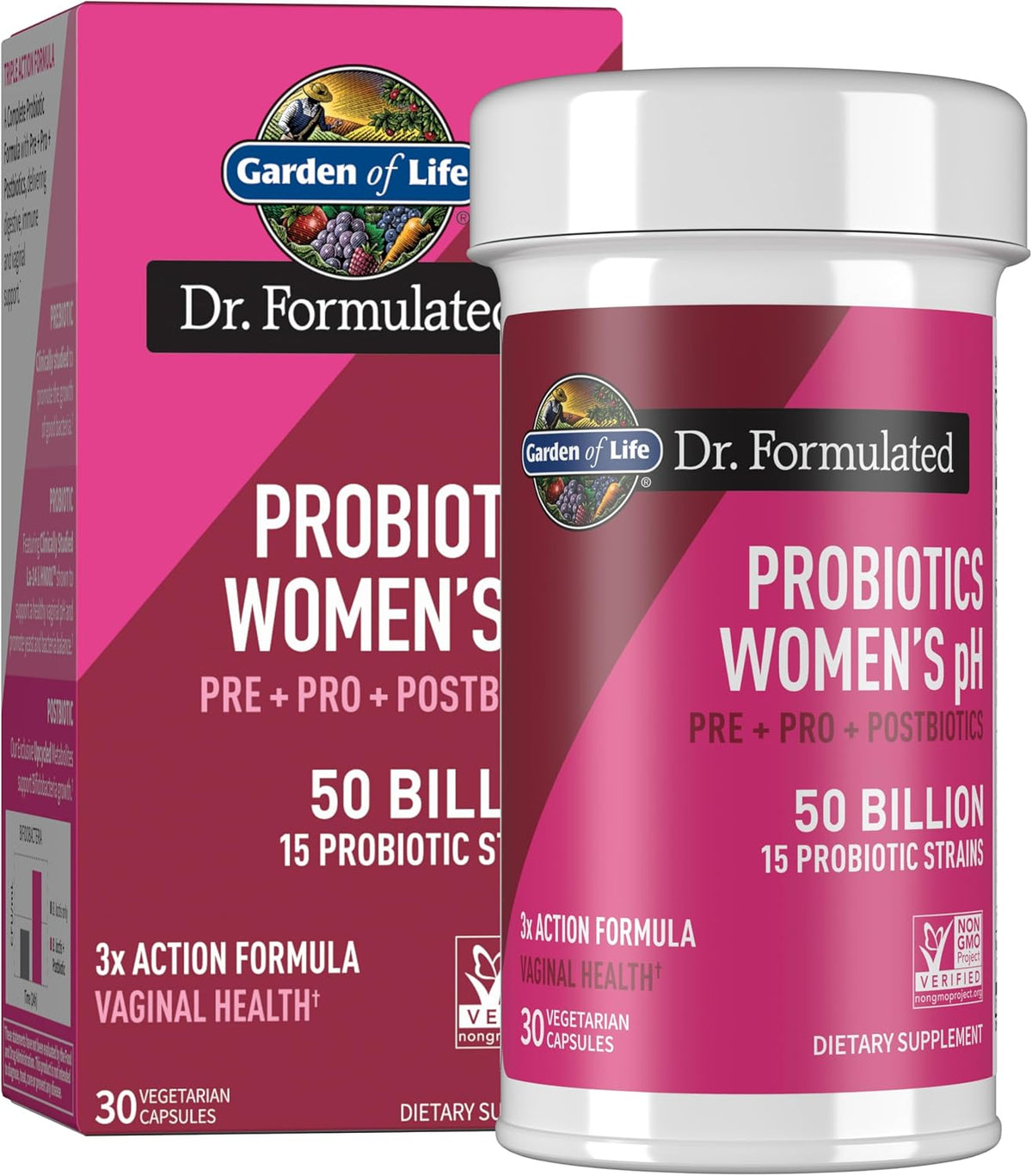 Garden of Life 50B women's probiotic supplement label