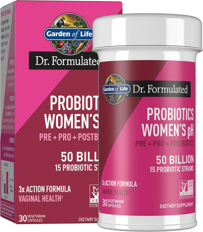 Garden of Life 50B women's probiotic supplement label