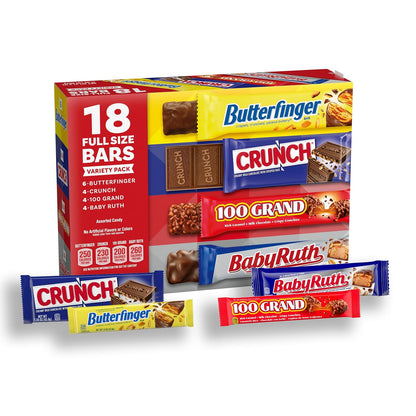 Butterfinger CRUNCH Baby Ruth and 100 Grand variety pack