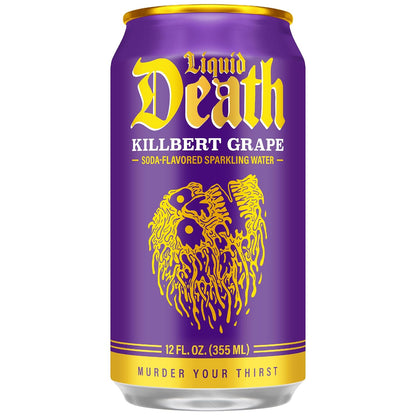 Liquid Death soda style sparkling water with 2g sugar