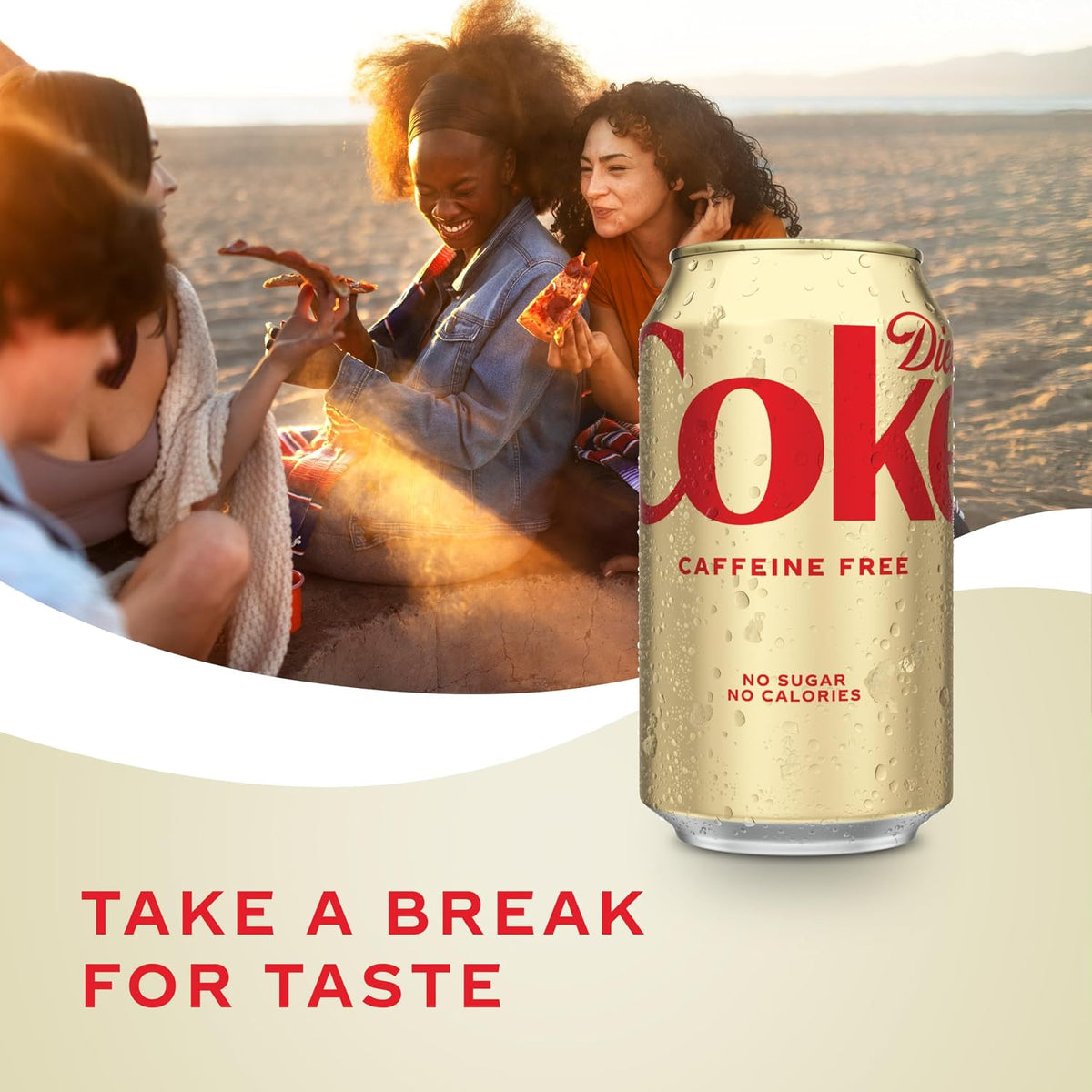 Diet Coke caffeine-free soda box and cans