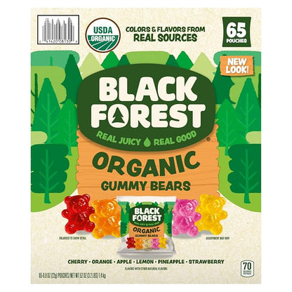 Black Forest USDA Organic Gummy Bears 65 pouch box