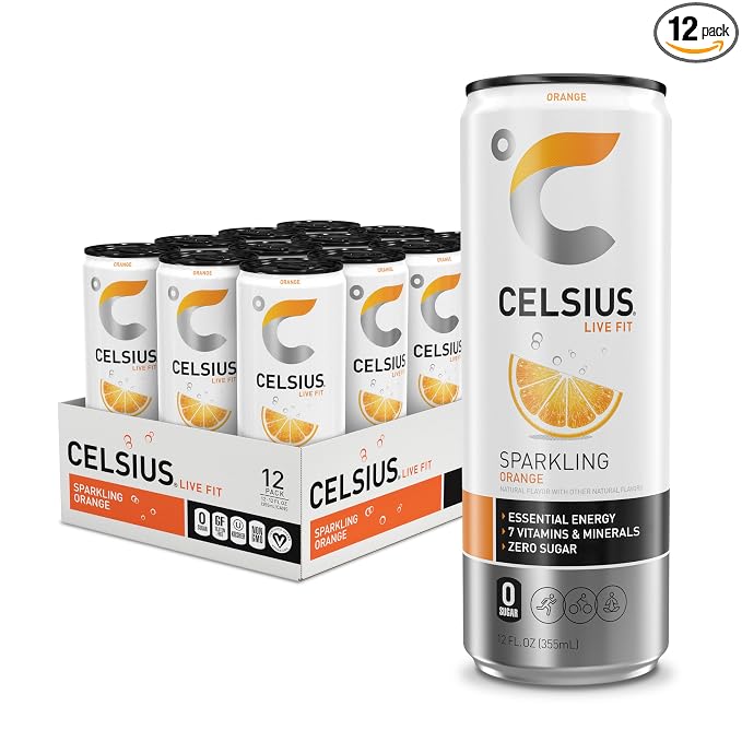 CELSIUS Sparkling Orange sugar free energy drink 12-pack