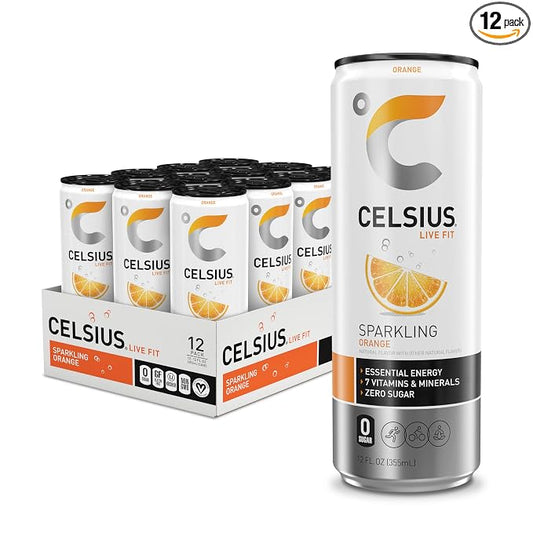 CELSIUS Sparkling Orange sugar free energy drink 12-pack