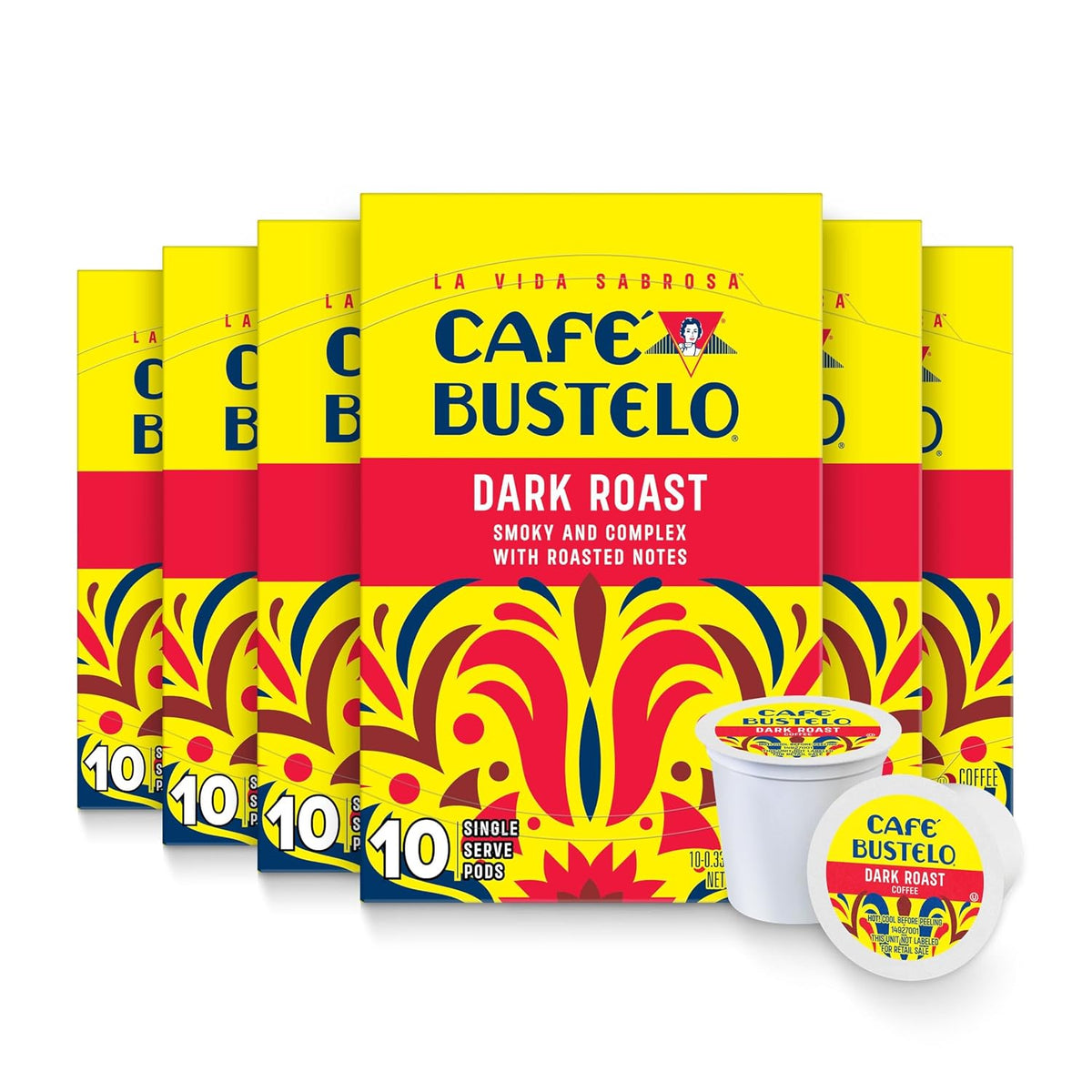 Café Bustelo K-Cup coffee pods in 10-count packs