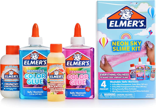 Elmer’s slime kit with transparent color glue