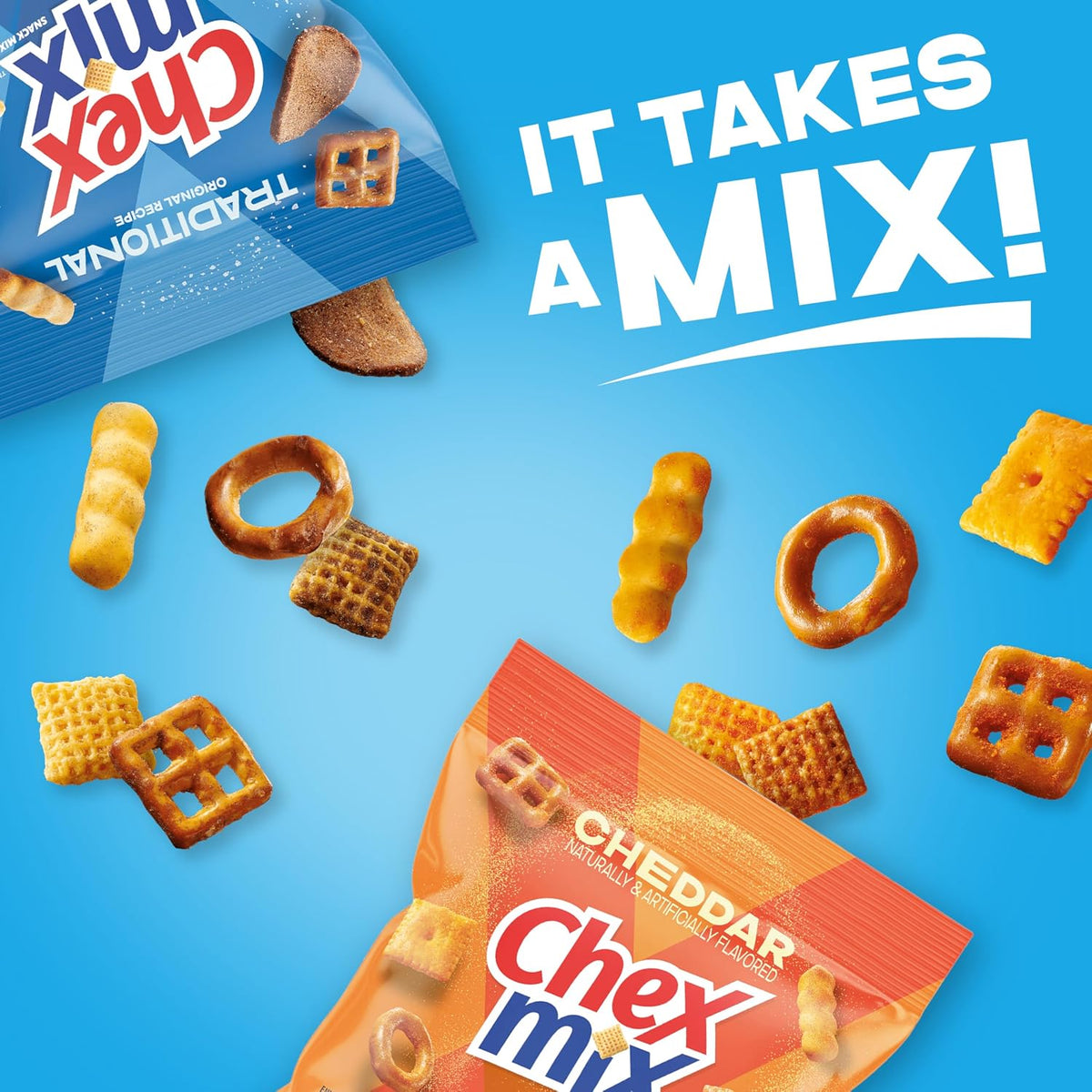 Chex Mix Bugles and Gardetto's party mix assortment