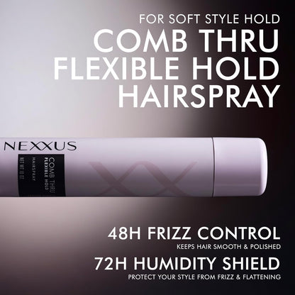 Nexxus Comb Thru color-safe hairspray for frizz control